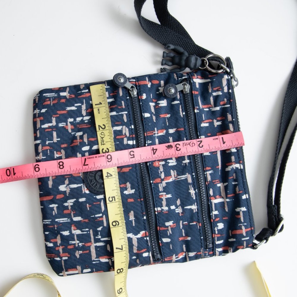 Kipling Keiko Crossbody Purse Mini City Lights Print Lightweight Bag Blue White - Picture 7 of 9